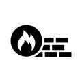 Firewall icon or logo isolated sign symbol vector illustration