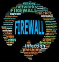 FIREWALL info text graphics Royalty Free Stock Photo