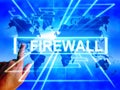 Firewall Map Displays Online Safety Security and Protection