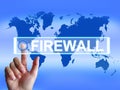Firewall Map Refers to Internet Safety Security