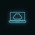 Firewall, netbook, neon, icon. Web Development Vector Icon. Element of simple symbol for websites, web design, mobile app,