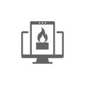 Firewall protected, internet, internet security, network protection, secure server site icon