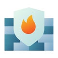 Firewall security anti virus protection single isolated icon with smooth style Royalty Free Stock Photo
