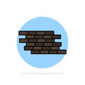 Firewall, Security, Wall, Brick, Bricks Abstract Circle Background Flat color Icon Royalty Free Stock Photo