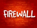 FIREWALL word cloud collage, technology concept background Royalty Free Stock Photo