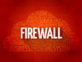 FIREWALL word cloud collage, technology concept background Royalty Free Stock Photo