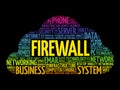 FIREWALL word cloud collage Royalty Free Stock Photo