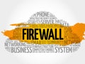 FIREWALL word cloud collage Royalty Free Stock Photo