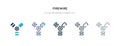 Firewire icon in different style vector illustration. two colored and black firewire vector icons designed in filled, outline,