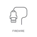 Firewire linear icon. Modern outline Firewire logo concept on wh