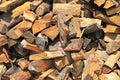 Firewood. Alternative and cheap energy source for heating. Heating season Royalty Free Stock Photo