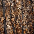 Firewood background, Firewood texture, Woodpile of firewood