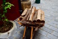 Firewood on cart