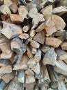 Firewood. Close-up.