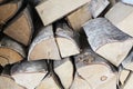 Firewood close-up. Timber harvesting forest Royalty Free Stock Photo