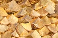 Firewood, dry chopped logs. Royalty Free Stock Photo