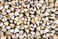 Firewood free-standing stack seamless pattern Royalty Free Stock Photo