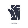 firewood icon on white background. Simple element illustration from camping concept Royalty Free Stock Photo
