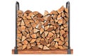 Firewood stack, front view