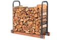 Firewood stack metal rack