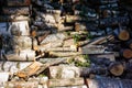 Firewood stacked in a pile