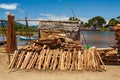 Firewood on street marketplace, Maroantsetra Madagascar