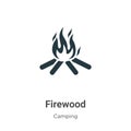 Firewood vector icon on white background. Flat vector firewood icon symbol sign from modern camping collection for mobile concept Royalty Free Stock Photo