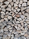 Firewood wall background. Royalty Free Stock Photo