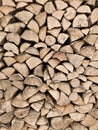 Firewood wall background. Royalty Free Stock Photo