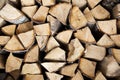 Firewood wall. Woodpile Royalty Free Stock Photo