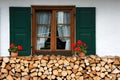 Firewood and window