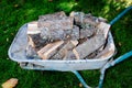 Firewood for the winter, stacks of firewood, pile of firewood Royalty Free Stock Photo