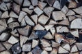 Firewood for the winter, stacks of firewood, pile of firewood. Royalty Free Stock Photo