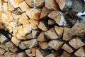 Firewood in winter Royalty Free Stock Photo