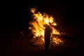 Firewoods burning Royalty Free Stock Photo