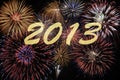 Firework 2013 Royalty Free Stock Photo