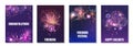 Firework Animation Poster Set