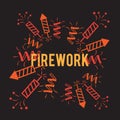 Firework company logo design Royalty Free Stock Photo