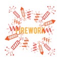 Firework company logo design Royalty Free Stock Photo