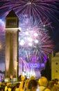 Firework in Barcelona Royalty Free Stock Photo