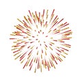 Firework . Beautiful salute on white background. Bright firework decoration for Christmas card, Happy New Year