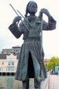 Firework Boy, one of four sculptures of traditional characters of the city`s life, Aveiro, Portugal
