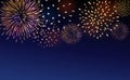 Firework bursting sparkle background set Royalty Free Stock Photo