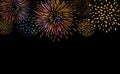 Firework bursting sparkle background set Royalty Free Stock Photo