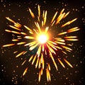 Firework bursting sparkle background. Symbol festive