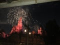 Disneyland Fireworks Celebration Over Thunder Mountain Ride