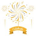 Firework celebrations and congratulations Royalty Free Stock Photo