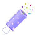 Firework clapper confetti petard fun surprise flat