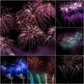 Firework Collage Royalty Free Stock Photo