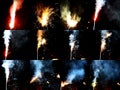 Firework collage Royalty Free Stock Photo